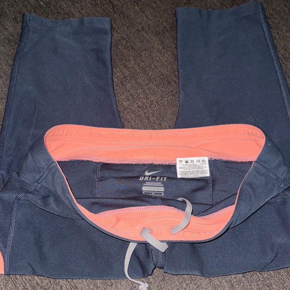 Nike Women's Navy and Coral Jeggings